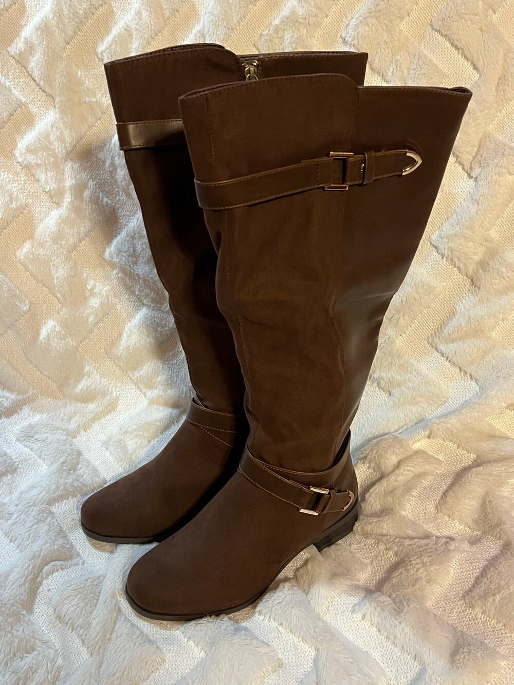 NWT JustFab brown Hollie boots